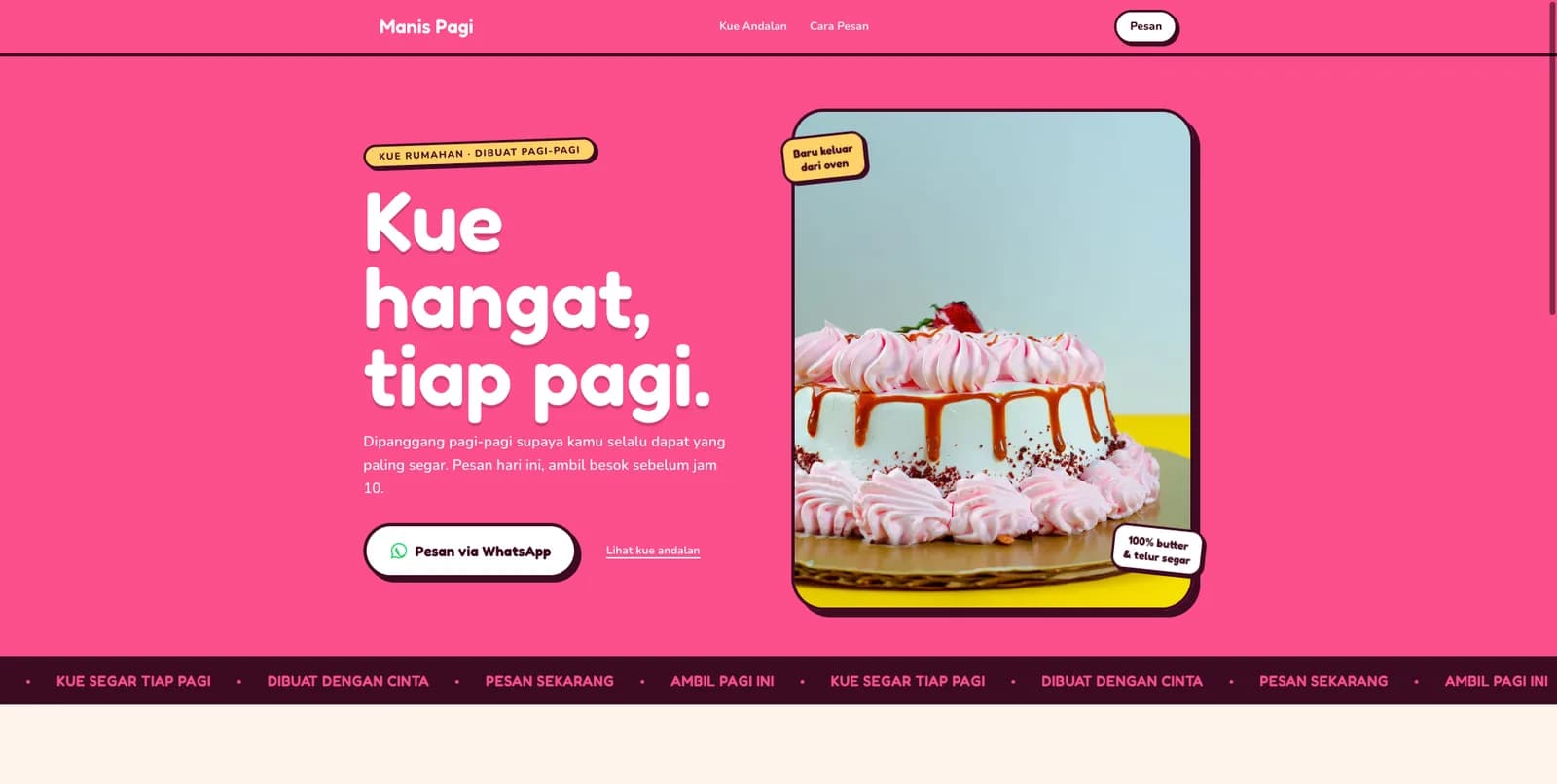 Toko kue rumahan